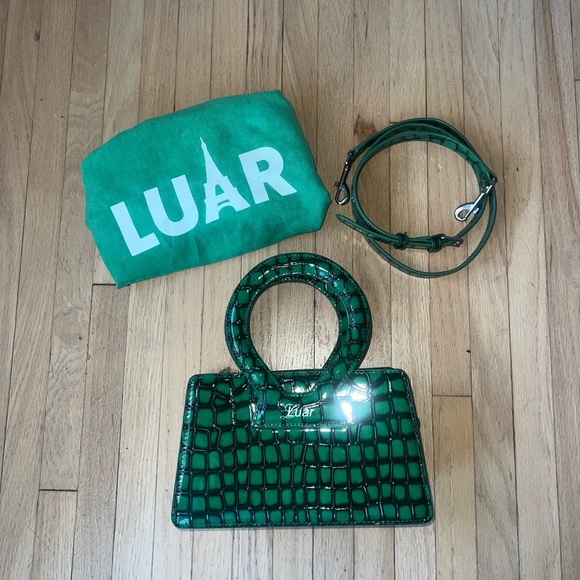 Small LUAR green croc embbossed ANA BAG - Picture 5 of 9